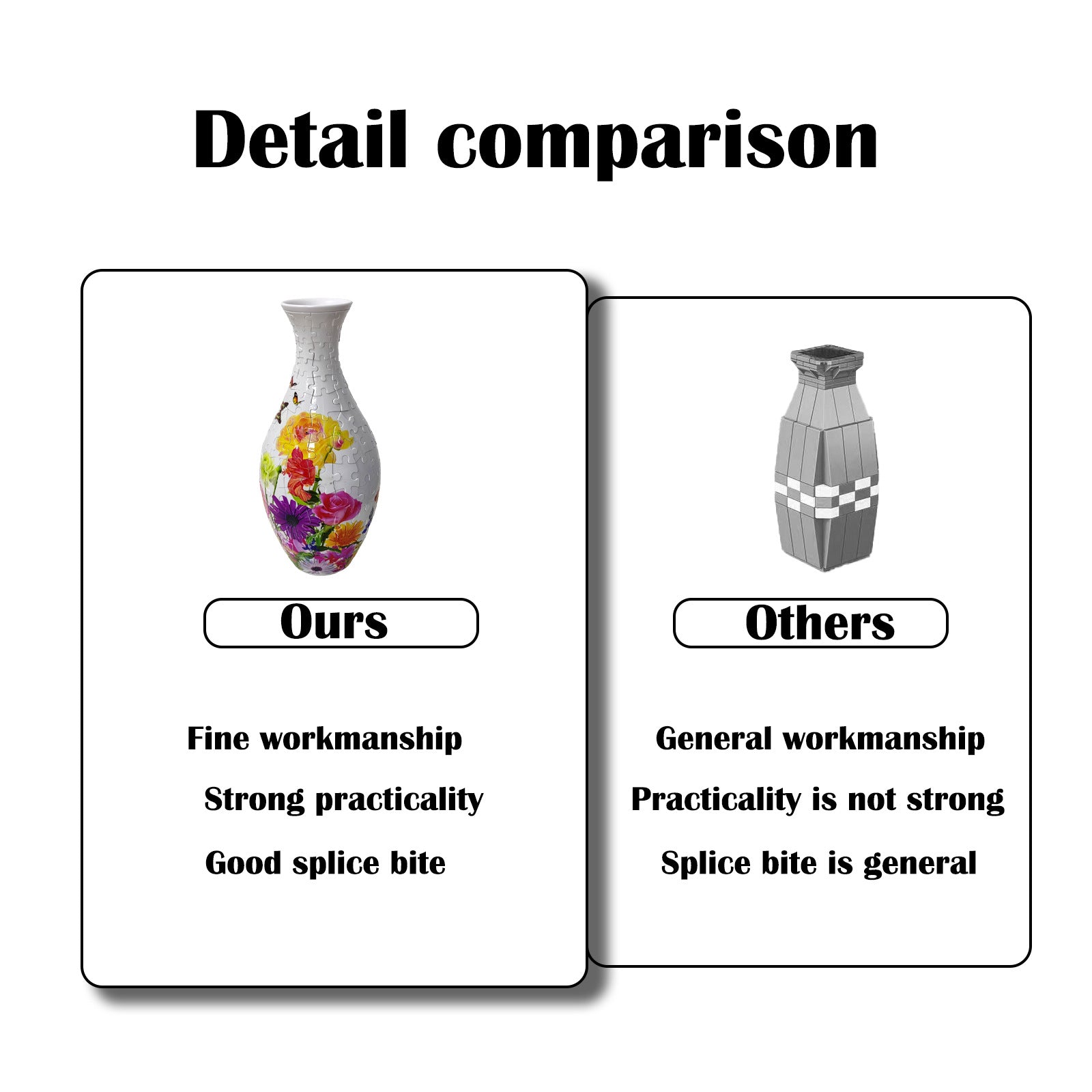 3D Puzzle Vase DIY Buildable Flower Vase