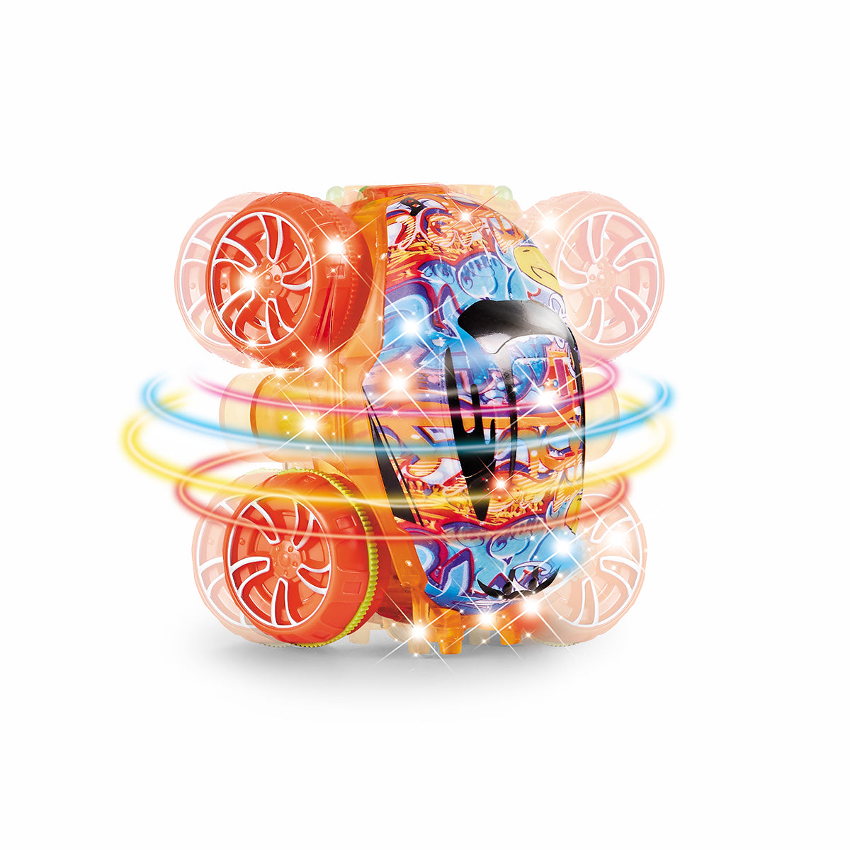 360° Rotating LED Car with Suction Cup & Flexible Rainbow Tracks（without batteries）