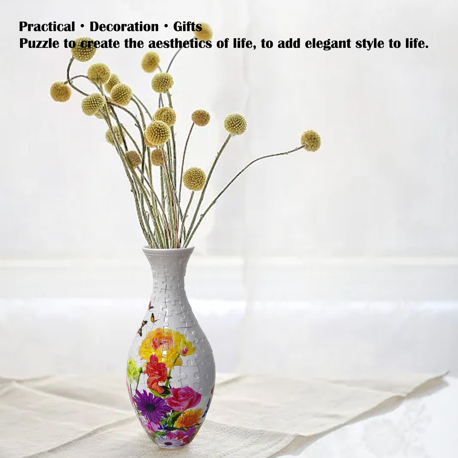 3D Puzzle Vase DIY Buildable Flower Vase