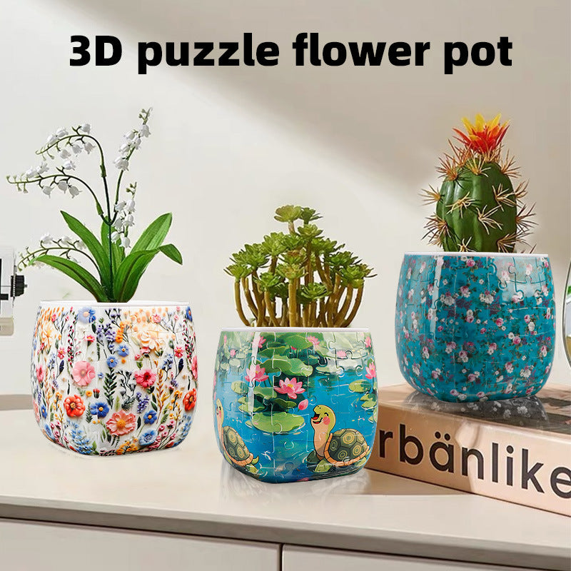 3D Puzzle Vase DIY Buildable Flower Vase